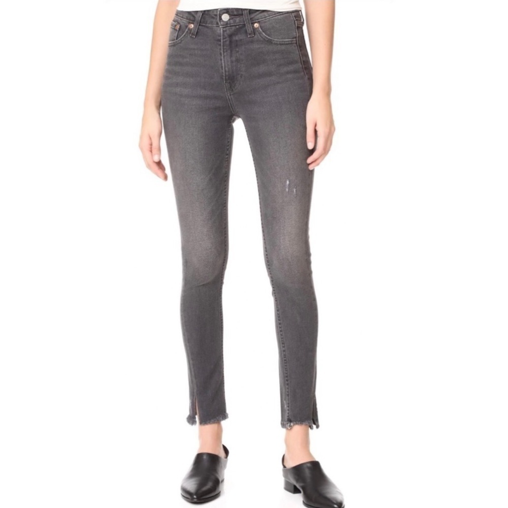 Levi's Altered 721 High Rise Skinny Jeans in Up in Smoke